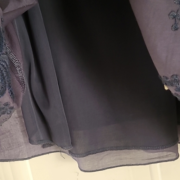 EMROIDERED BLUE BLOUSE - Picture 7 of 7